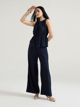 Twenty Dresses by Nykaa Fashion - White Strappy Fit And Flare Striped Midi Dress