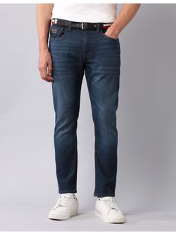 U.S. Polo Assn. Denim Co. - Mens Blue Henry Light Fade Tapered Fit Jeans