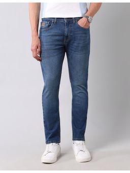 U.S. Polo Assn. Denim Co. - Mens Blue Henry Light Fade Tapered Fit Jeans