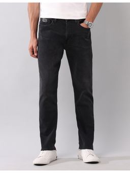 U.S. Polo Assn. Denim Co. - Mens Black Cole Comfort Light Fade Cropped Fit Jeans