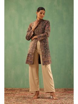 Dusala India - Yukta Vintage Multi-Colour Floral Print Coat