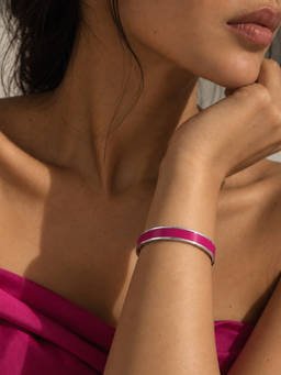 House of Pehr - Women Pink Statement Silver Plated Cuff
