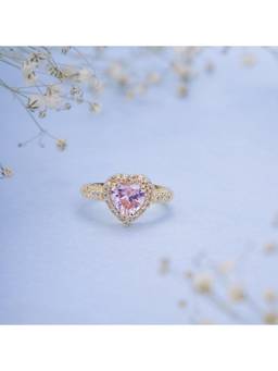 Opal Touch - Women Lavender Stones Gold Plated Ring