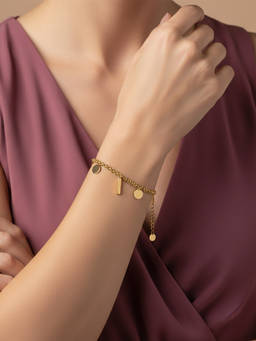 Veli Jewels - Women Gold Statement 18K Gold Plated Bracelet