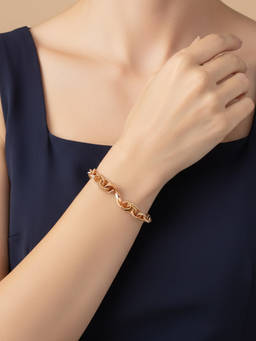 Veli Jewels - Women Gold Statement 18K Gold Plated Bracelet