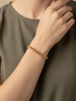 Veli Jewels - Women Gold Statement 18K Gold Plated Bracelet