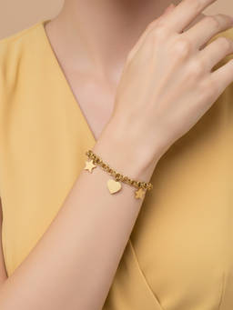 Veli Jewels - Women Gold Statement 18K Gold Plated Bracelet