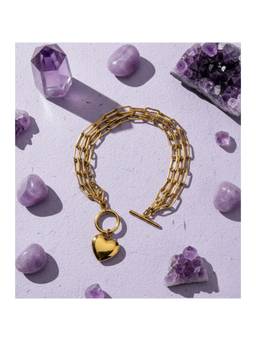 Veli Jewels - Women Gold Statement 18K Gold Plated Bracelet