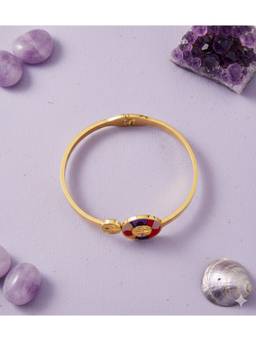 Veli Jewels - Women Multi-Color Stones 18K Gold Plated Bracelet