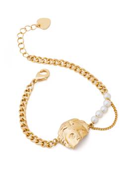Veli Jewels - Women White Pearl 18K Gold Plated Bracelet