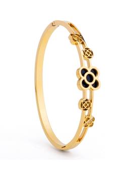 Veli Jewels - Women Black Statement 18K Black Plated Bracelet
