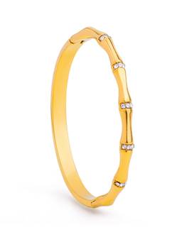 Veli Jewels - Women White Stones 18K Gold Plated Bracelet