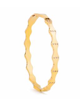 Veli Jewels - Women White Stones 18K Gold Plated Bracelet
