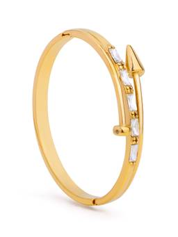 Veli Jewels - Women White Stones 18K Gold Plated Bracelet