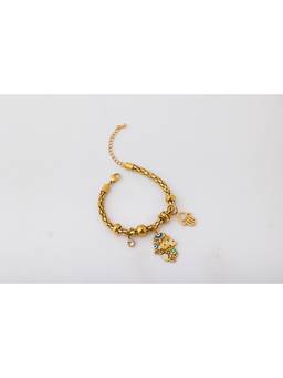 Veli Jewels - Women Multi-Color Evil Eye 18K Gold Plated Bracelet