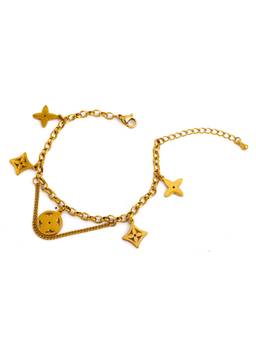 Veli Jewels - Women Gold Statement 18K Gold Plated Bracelet