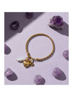 Veli Jewels - Women White Stones 18K Gold Plated Bracelet