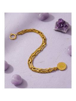 Veli Jewels - Women Gold Statement 18K Gold Plated Bracelet