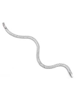 Veli Jewels - Women White Stones 18K Gold Plated Bracelet