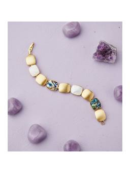 Veli Jewels - Women Multi-Color Stones 18K Gold Plated Bracelet