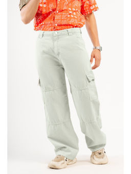 FREAKINS - Mens Grey All Sage Cargo Jeans