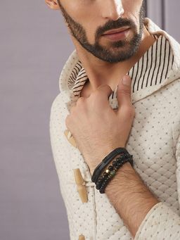 Aatmana - Men Brass Wraparound Bracelet (Pack of 3)