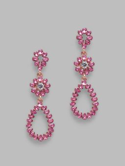 Globus - Rose Gold Plated Geometric Drop Earring-3619187001