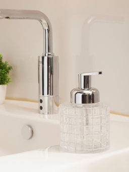 OBSESSIONS - Glass Soap Dispenser for Bathroom-Transparent