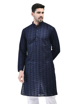 SG LEMAN - Navy Blue Kurta for Men