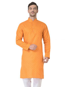 SG LEMAN - Orange Kurta for Men