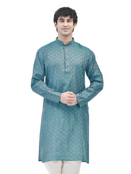 SG LEMAN - Dark Sky Blue Kurta for Men