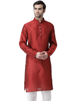 SG LEMAN - Maroon Kurta for Men