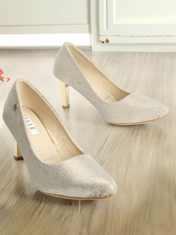 ELLE - Womens Gold Textured Pumps