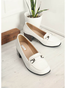 ELLE - Womens White Solid Pumps