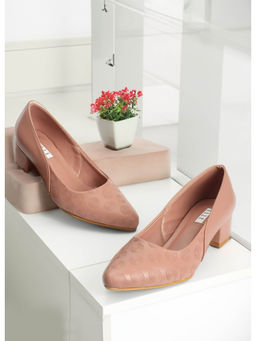 ELLE - Womens Nude Textured Pumps