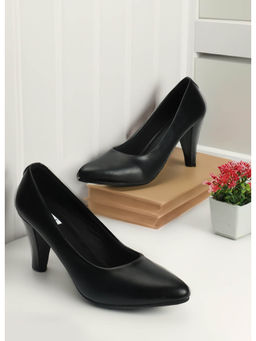 ELLE - Womens Black Solid Pumps