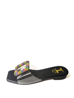 IRUSSH - Embellished Rainbow Diamond Brooch Clear Flats