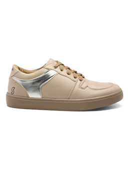 SOLETHREADS - Poise Beige Solid Women Sneakers