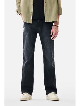 Snitch - Black Washed Bootcut Casual Jeans for Men