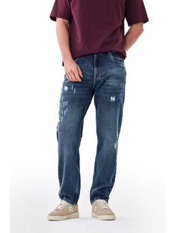 Snitch - Blue Denim Relaxed Casual Jeans for Men