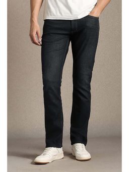 Louis Philippe - Men Black Mid Slim Fit Jeans