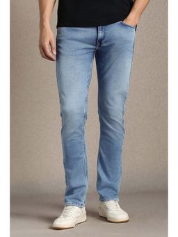 Louis Philippe - Men Light Blue Mid Slim Fit Jeans