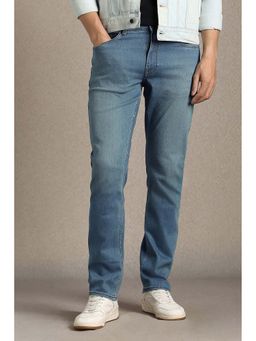 Louis Philippe - Men Light Blue Mid Slim Fit Jeans
