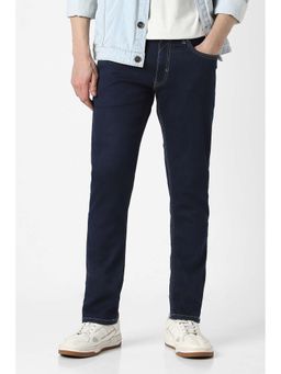 Peter England - Men Navy Light Wash Jeans