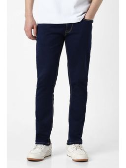 Peter England - Men Navy Light Wash Jeans