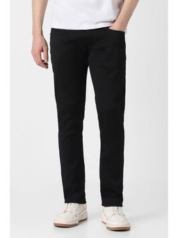 Peter England - Men Black Dark Wash Jeans