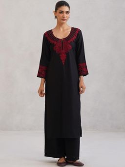 Colorkosh - Black Chikankari Embroidered Stylish Kurta