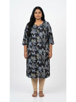 Swasti - Women Blue Plus Size Crepe Kurta