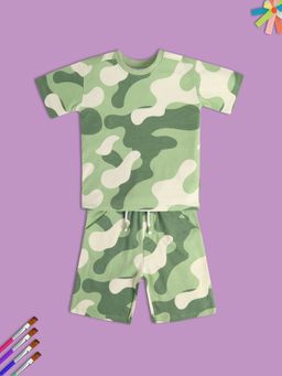 MINI KLUB - Camouflage Boys Green Lounge Wear (Set of 2)