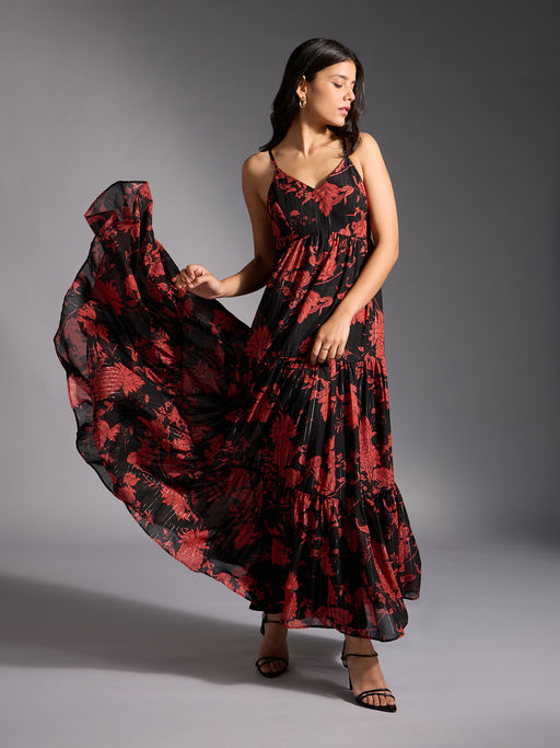 slim fit dress slacks Strappy Fit Flare Midi Dress main image 1